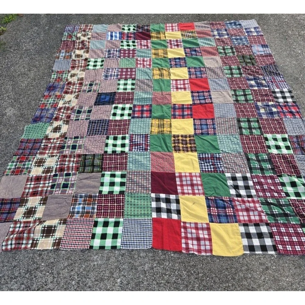Patch HandquiltedTop 68x79 Inches With Flaws